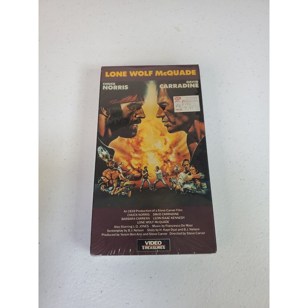 Lone Wolf McQuade (VHS Tape) Orion, Video Treasures, Brand New & Sealed Norris